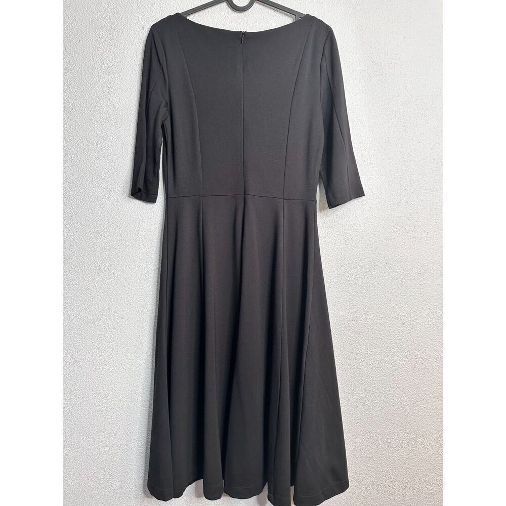 Mary Crafts Black Women's Quarter Sleeve Dress Size 6 - Picture 8 of 15